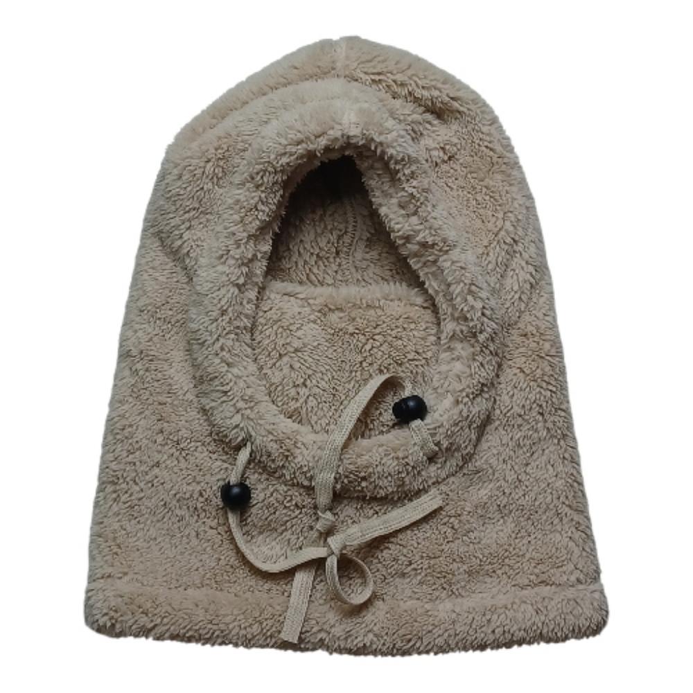 Unisex Kids Hooded Scarf Ski Mask For Kids 5 To 10 Years Old Khaki